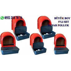 5'Lİ BÜYÜK BOY DUVARA ASILAN PLASTİK FOLLUK SETİ